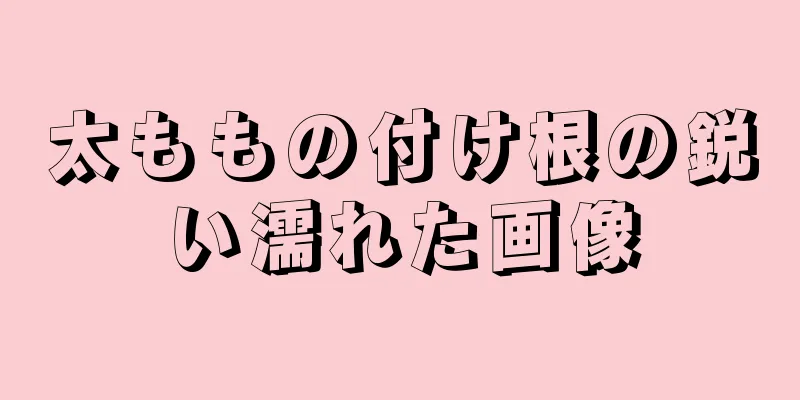 太ももの付け根の鋭い濡れた画像