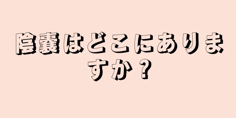 陰嚢はどこにありますか？