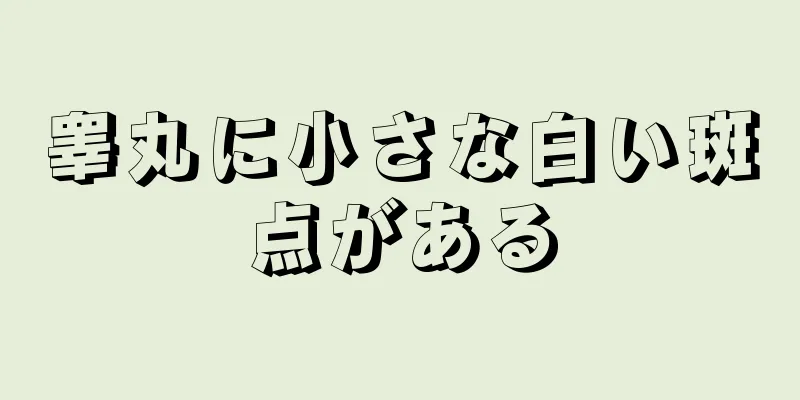 睾丸に小さな白い斑点がある