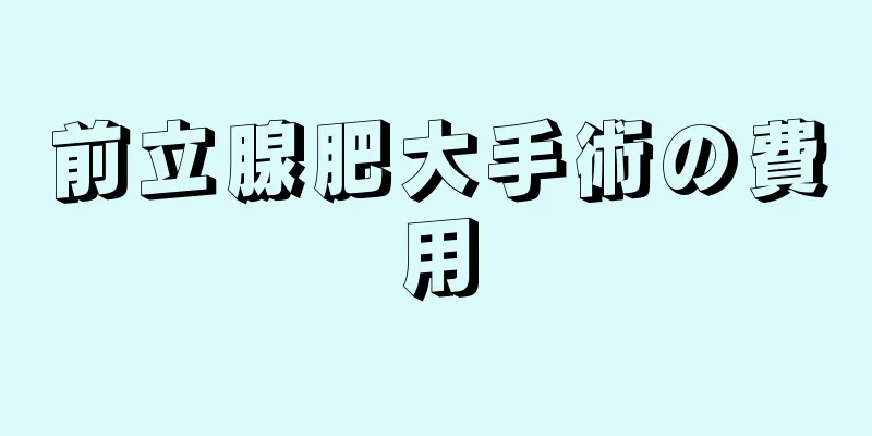 前立腺肥大手術の費用