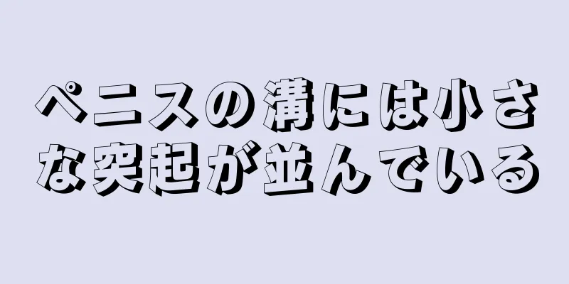 ペニスの溝には小さな突起が並んでいる