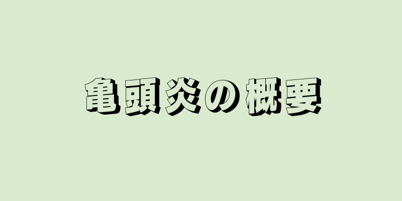 亀頭炎の概要