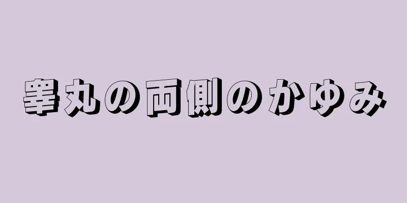 睾丸の両側のかゆみ