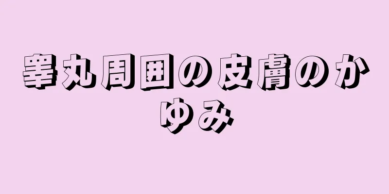 睾丸周囲の皮膚のかゆみ