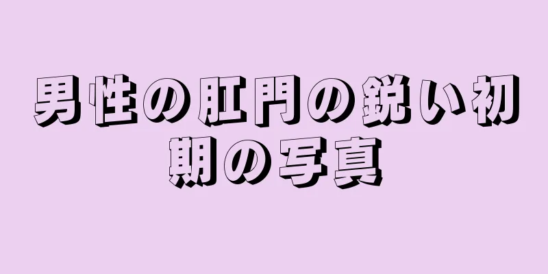 男性の肛門の鋭い初期の写真