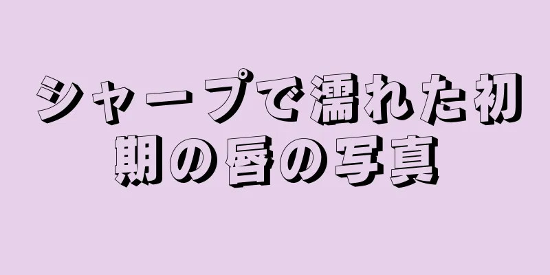 シャープで濡れた初期の唇の写真