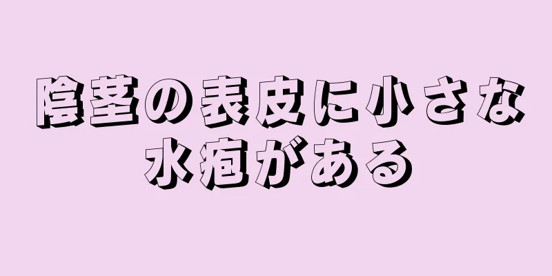 陰茎の表皮に小さな水疱がある