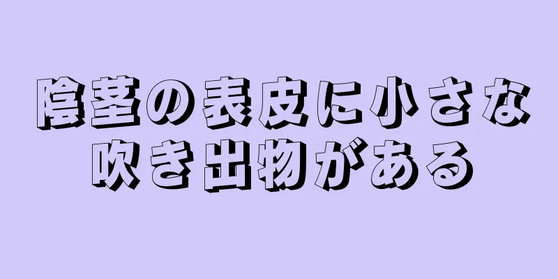 陰茎の表皮に小さな吹き出物がある