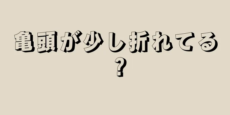 亀頭が少し折れてる？