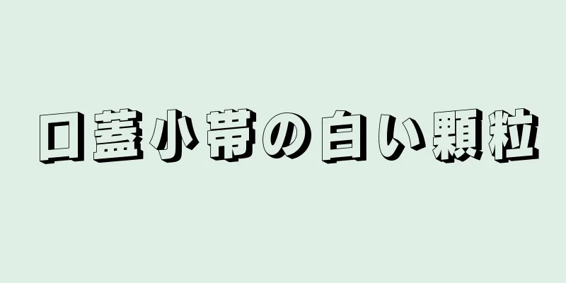 口蓋小帯の白い顆粒