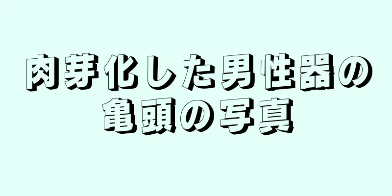 肉芽化した男性器の亀頭の写真