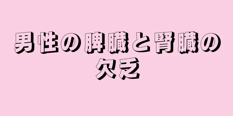 男性の脾臓と腎臓の欠乏