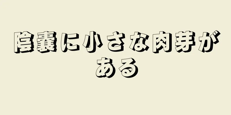 陰嚢に小さな肉芽がある