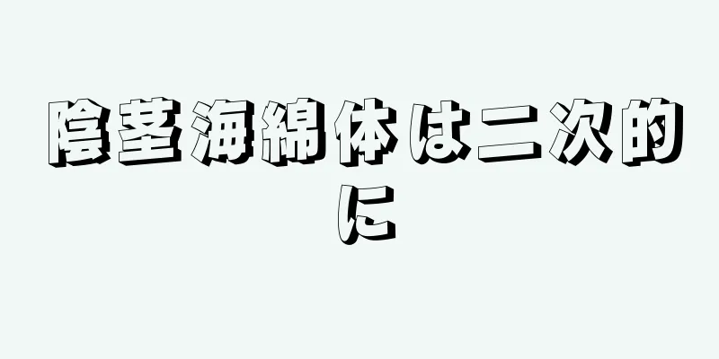 陰茎海綿体は二次的に
