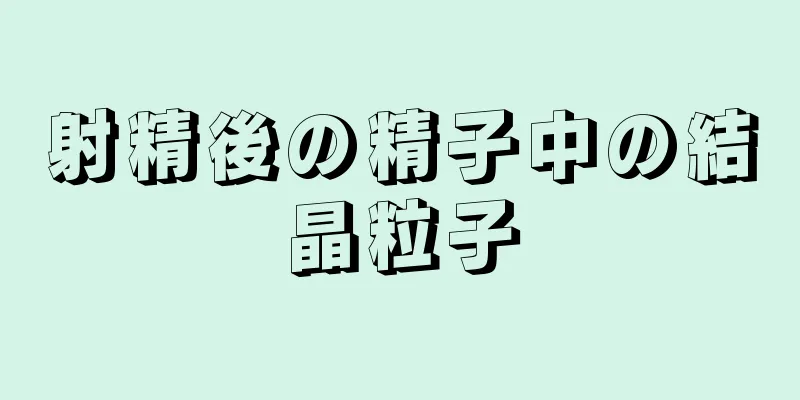 射精後の精子中の結晶粒子