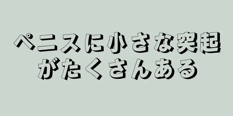 ペニスに小さな突起がたくさんある