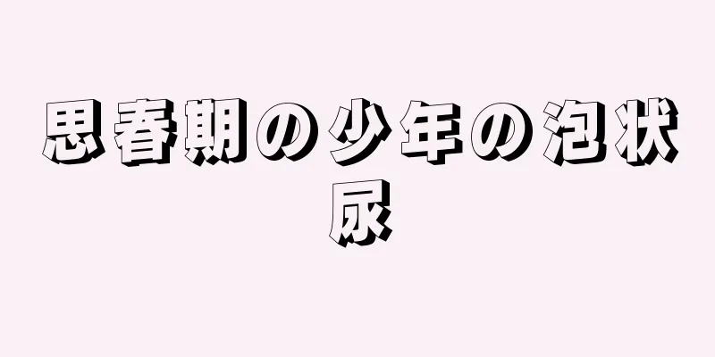 思春期の少年の泡状尿