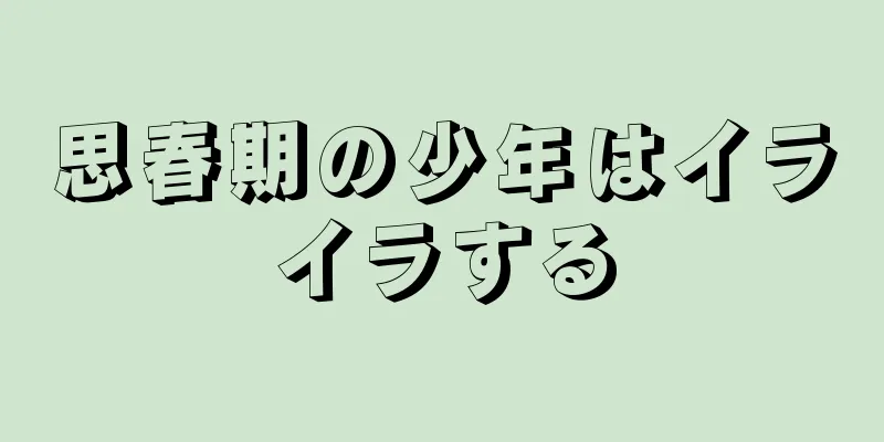 思春期の少年はイライラする