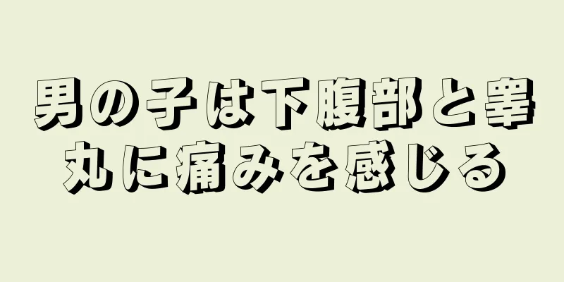 男の子は下腹部と睾丸に痛みを感じる