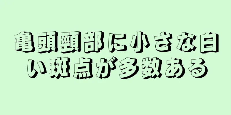 亀頭頸部に小さな白い斑点が多数ある