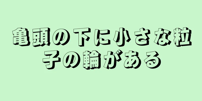 亀頭の下に小さな粒子の輪がある