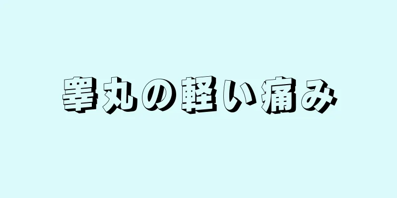 睾丸の軽い痛み
