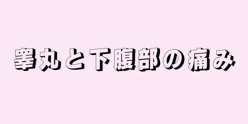 睾丸と下腹部の痛み