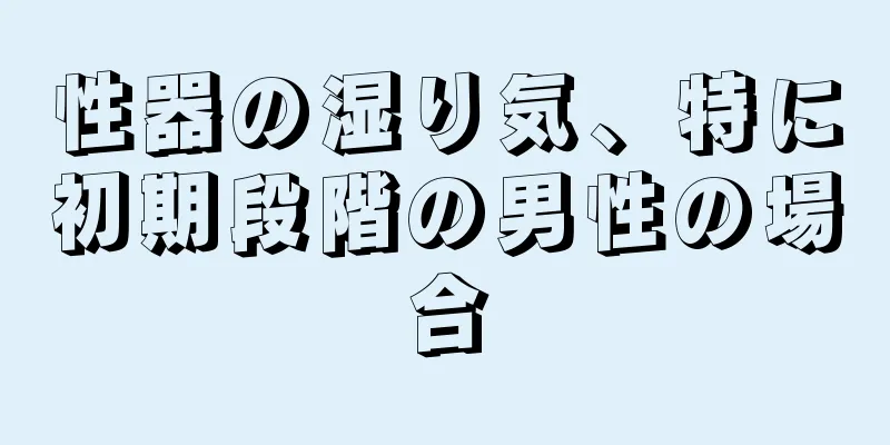 性器の湿り気、特に初期段階の男性の場合