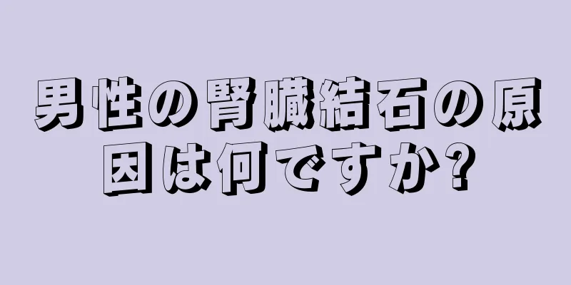 男性の腎臓結石の原因は何ですか?