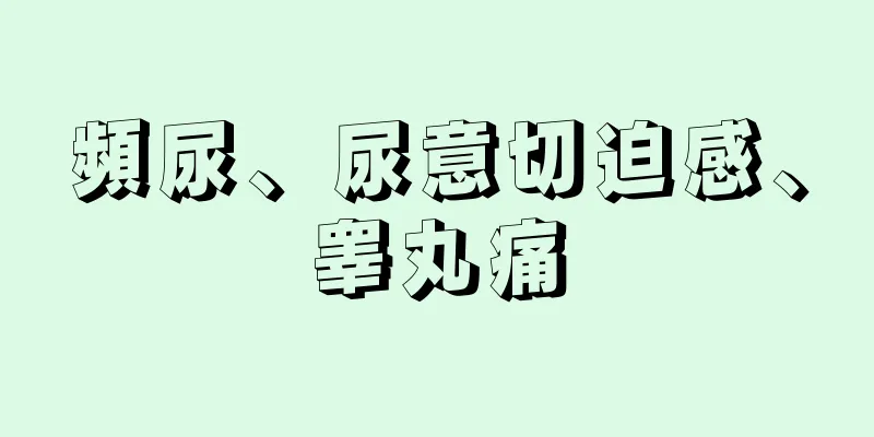 頻尿、尿意切迫感、睾丸痛