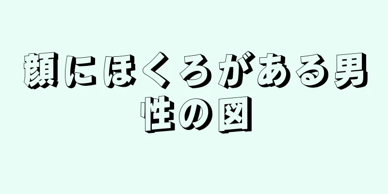 顔にほくろがある男性の図