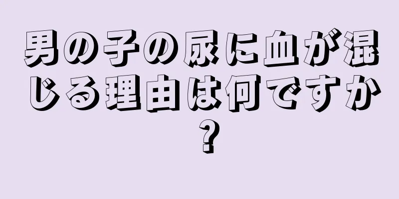 男の子の尿に血が混じる理由は何ですか？