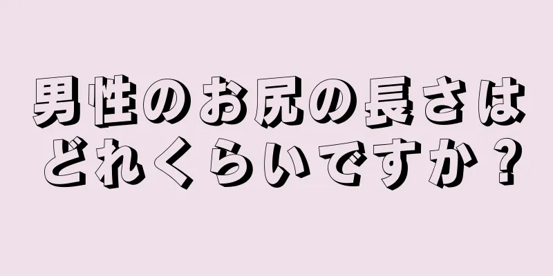 男性のお尻の長さはどれくらいですか？