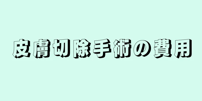 皮膚切除手術の費用