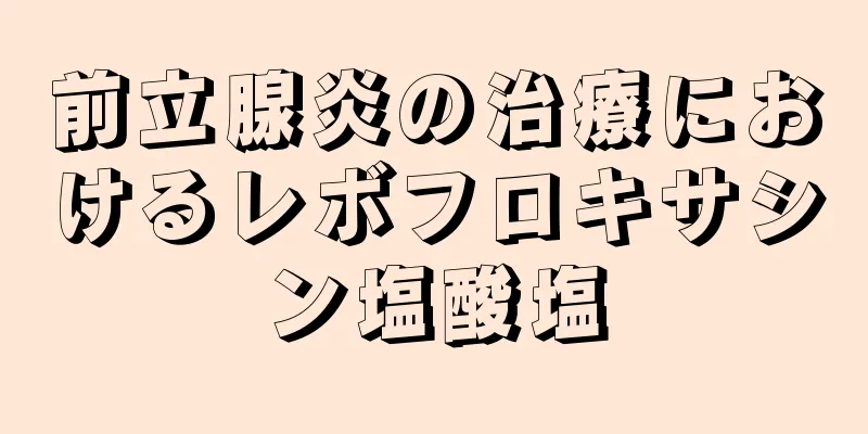 前立腺炎の治療におけるレボフロキサシン塩酸塩