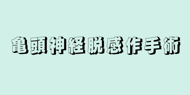 亀頭神経脱感作手術