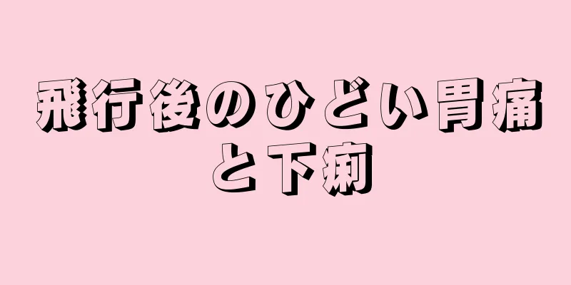 飛行後のひどい胃痛と下痢