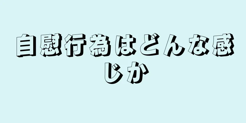 自慰行為はどんな感じか