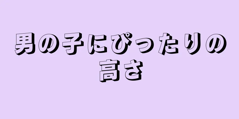 男の子にぴったりの高さ