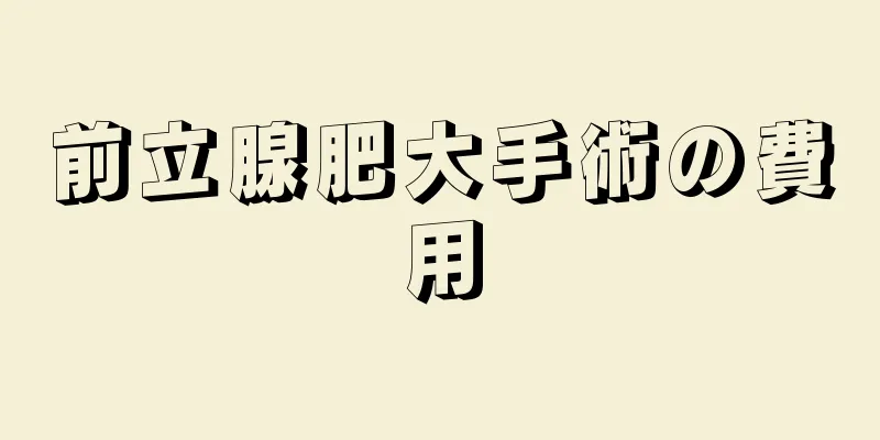前立腺肥大手術の費用