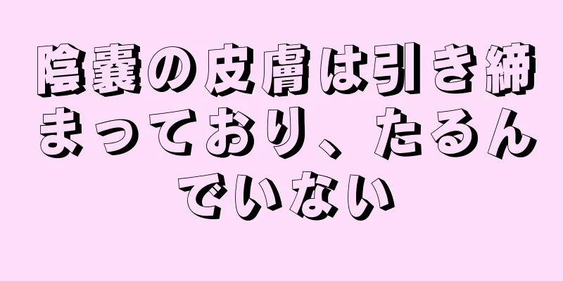 陰嚢の皮膚は引き締まっており、たるんでいない
