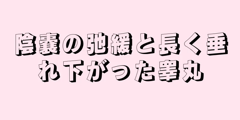 陰嚢の弛緩と長く垂れ下がった睾丸