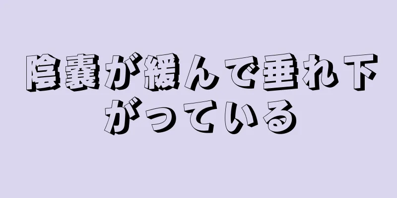 陰嚢が緩んで垂れ下がっている