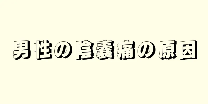 男性の陰嚢痛の原因
