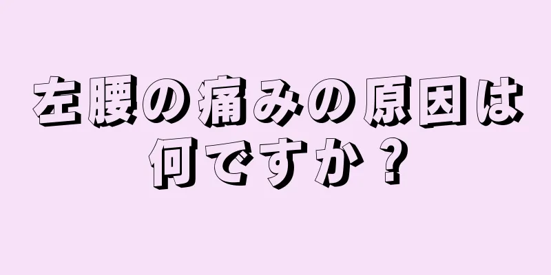 左腰の痛みの原因は何ですか？