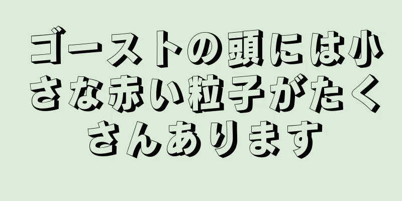 ゴーストの頭には小さな赤い粒子がたくさんあります
