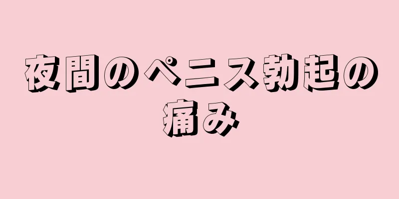 夜間のペニス勃起の痛み