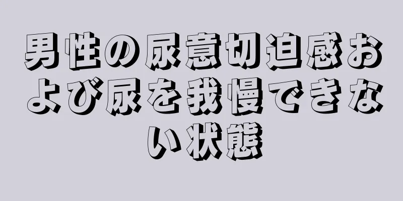 男性の尿意切迫感および尿を我慢できない状態