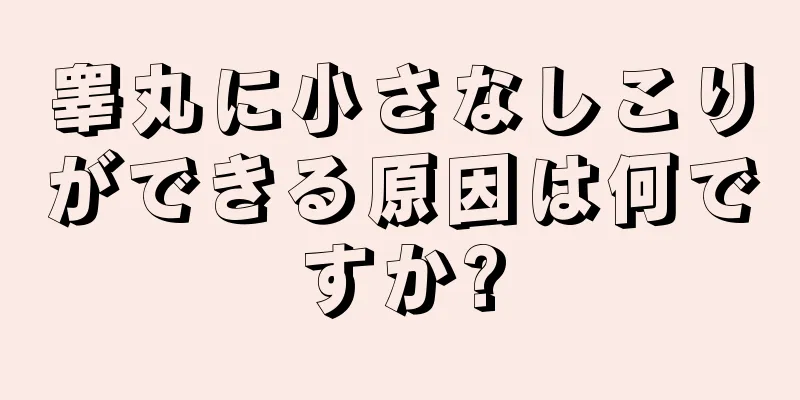 睾丸に小さなしこりができる原因は何ですか?