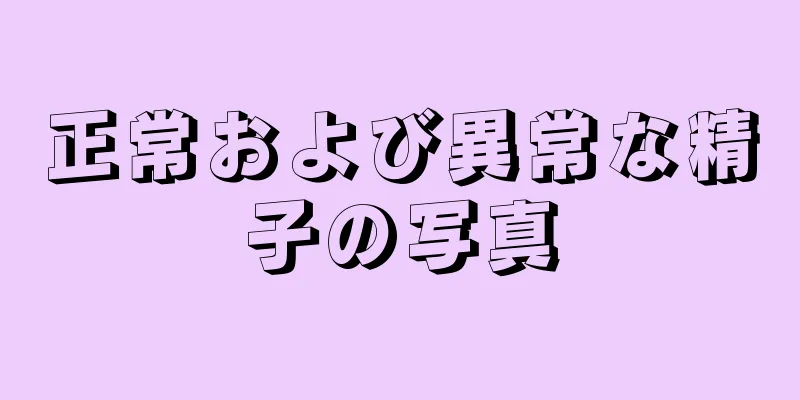 正常および異常な精子の写真